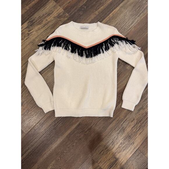 English Factory Fringe Western rodeo sweater No internal Tag MD Cream - Picture 3 of 5